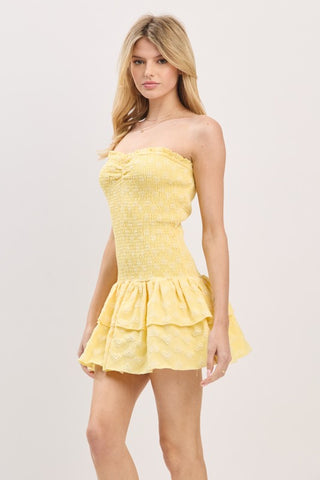 Love Yourself Strapless Mini Dress