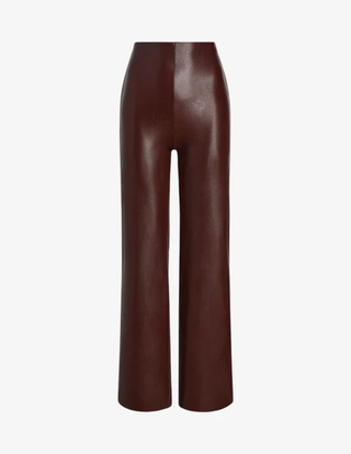 Faux Leather Wide Leg Pant