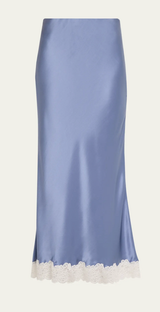 Janella Silk-Blend Midi Slip Skirt