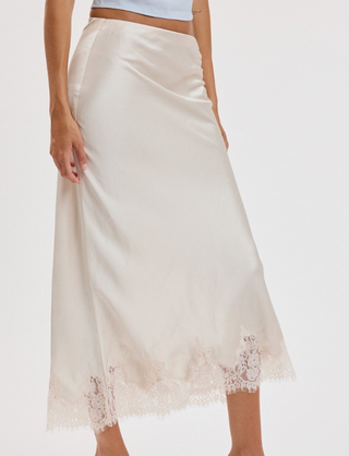 Diana Lace Trim Midi Skirt