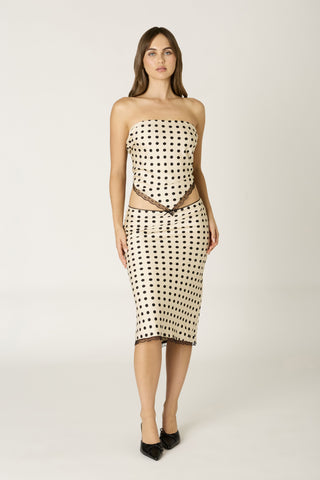 Blair Polkadot Midi Skirt