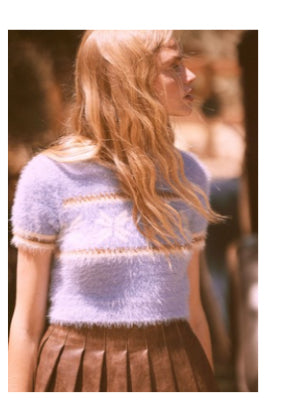 Alpine Cropped Knit Shirt