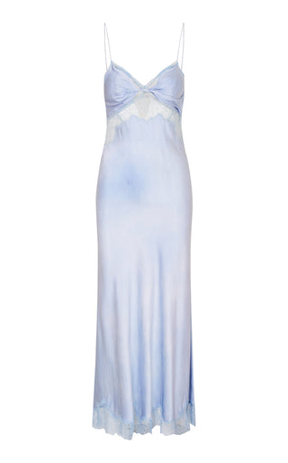 Orianna Silk Midi Dress in Washed Sky