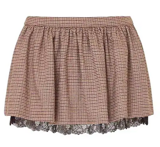 Catriona Gathered Wool-Blend Mini Skirt