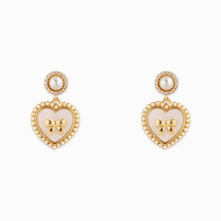 Hearts & Bows Drop Earrings