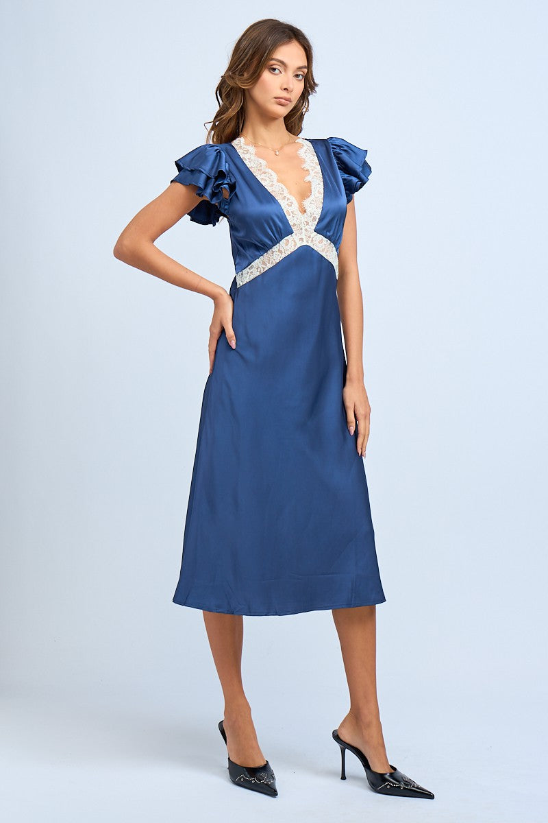 melody satin dress Melody Satin Ruched Dress