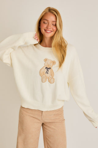 Teddy Bear Bow Sweater