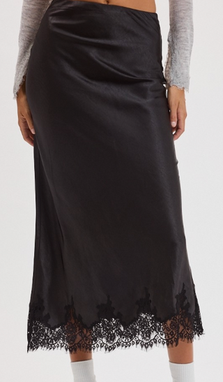 Diana Lace Trim Midi Skirt