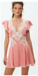 Luna Rose Mini Dress in Coral Pink