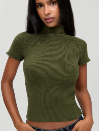 Harmony Cloud Knit Mockneck Top