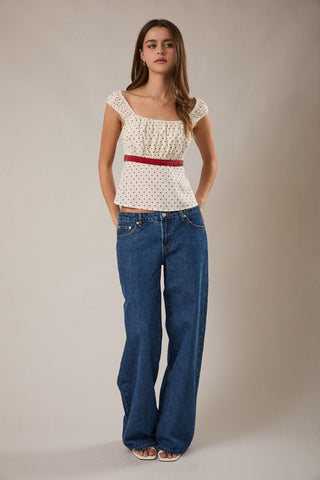 Rosie Polkadot Top