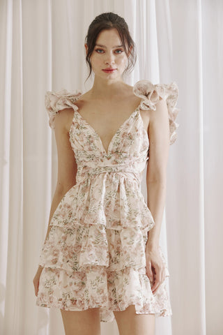 Storia Romantic Ruffle Mini Dress
