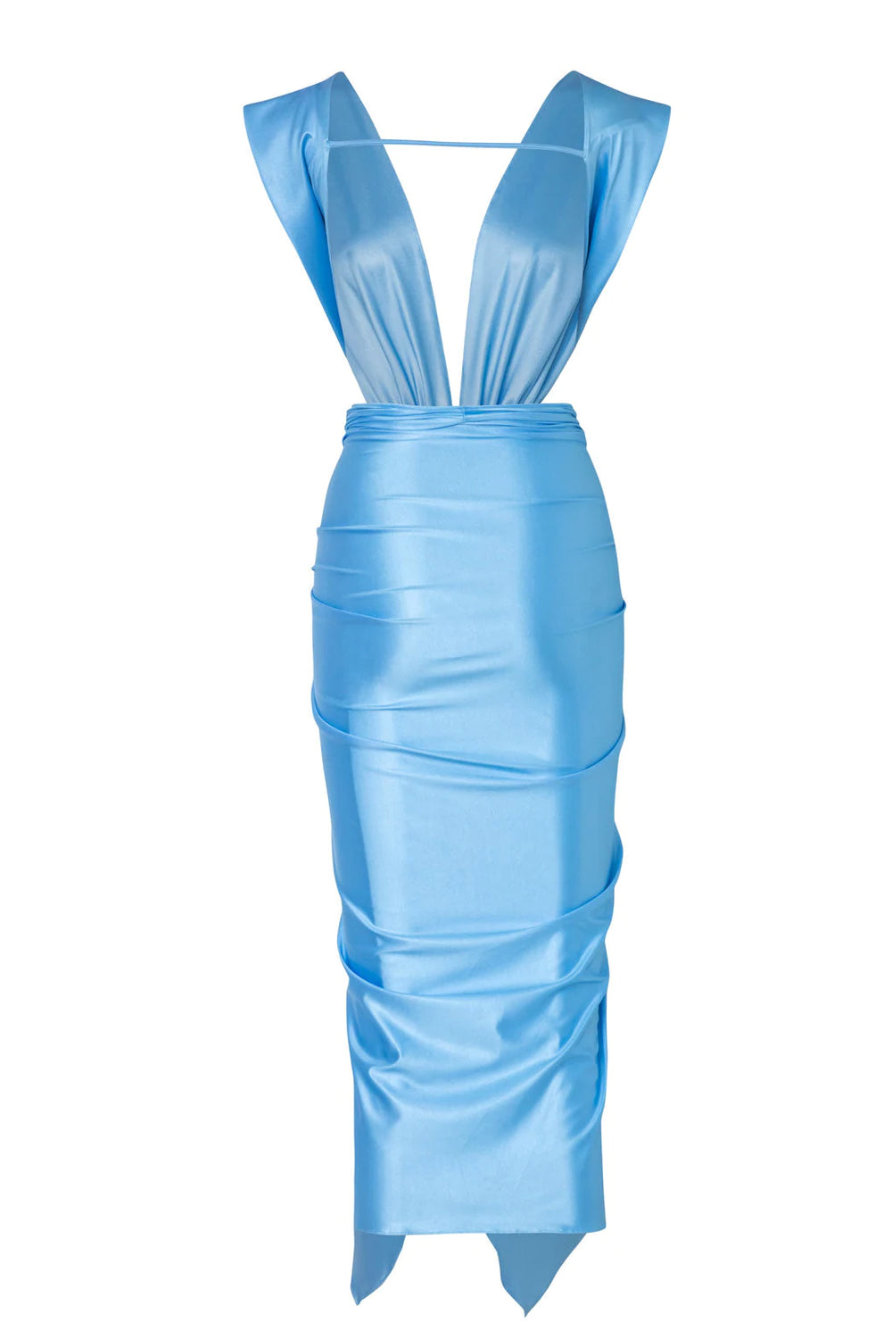 Baobab Open Back Mia Midi Dress in Sky Cattivo Baobab Open Back Mia Midi Dress in Sky Cattivo