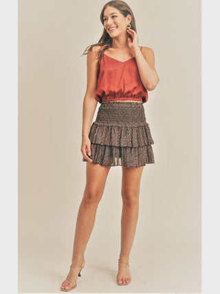 Aria Smocked Ruffle Skirt