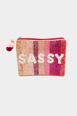 Sassy Beaded Pouch Bag