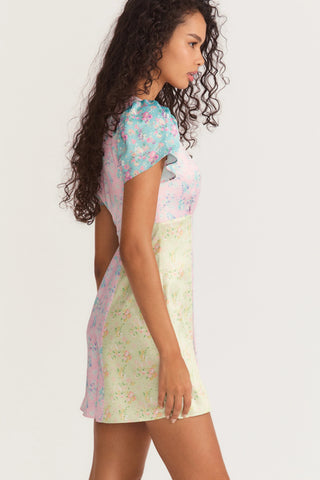 Loveshackfancy Nadesa Mini Dress in Fuji Sunrise Print