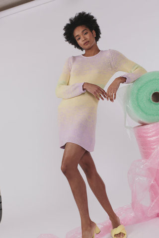 Wren Pastel Ombre Knit Mini Dress