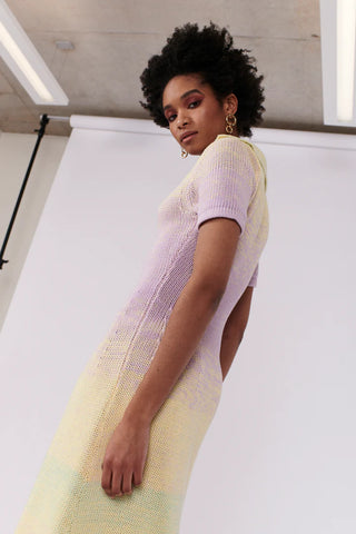 Olivia Rubin Harling Pastel Ombre Knit Midi Dress