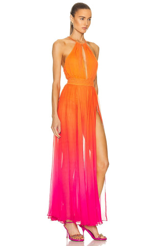 Rococo Sand Skye Maxi Dress in Orange and Pink