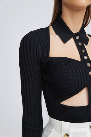 Significant Other Delta Cutout Knit Top