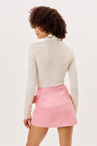 For Love & Lemons Talia Mini Skirt in Pink