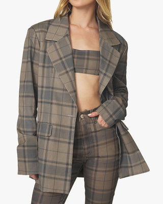 WeWoreWhat Oversized Blazer in Cool Plaid